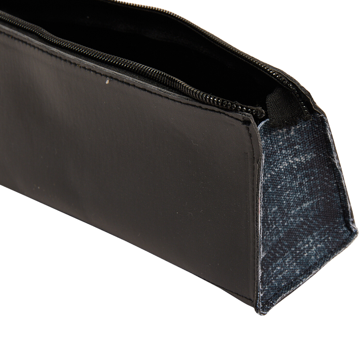 Grey Tartan Pencil Case - Black and Grey Image 2