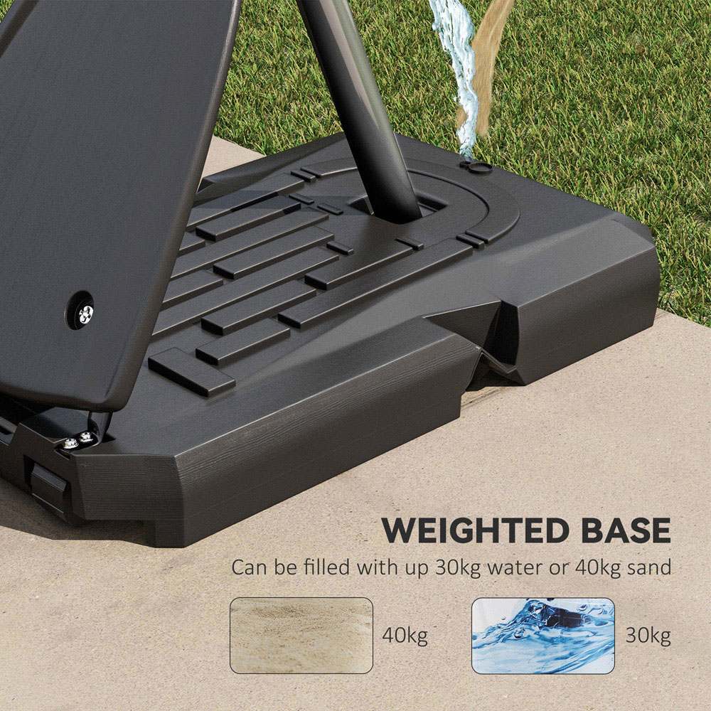 SPORTNOW Red Height Adjustable Basketball Hoop Stand with Weighted Base 240-290cm Image 5