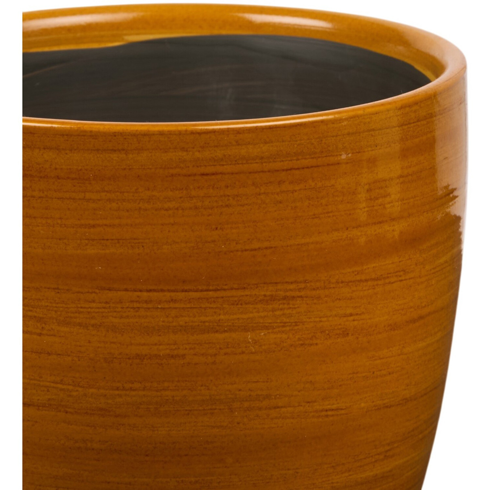 Glazed Plant Pot with Saucer Image 7
