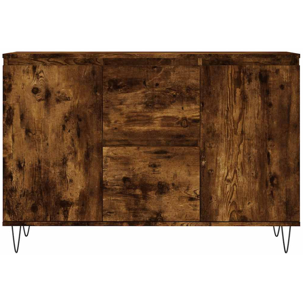 vidaXL 2 Door 2 Drawer Smoked Oak Sideboard Image 5
