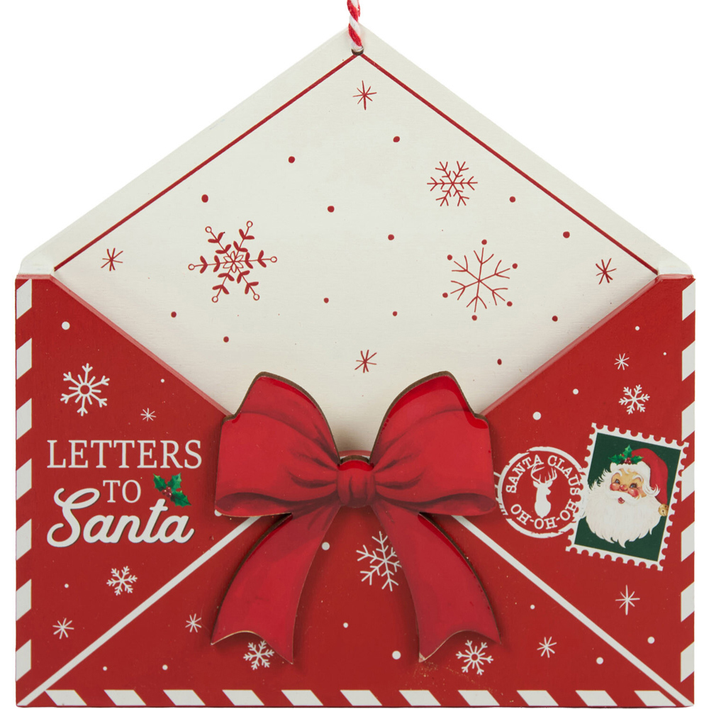 Wooden Christmas Envelope Decoration Image 5