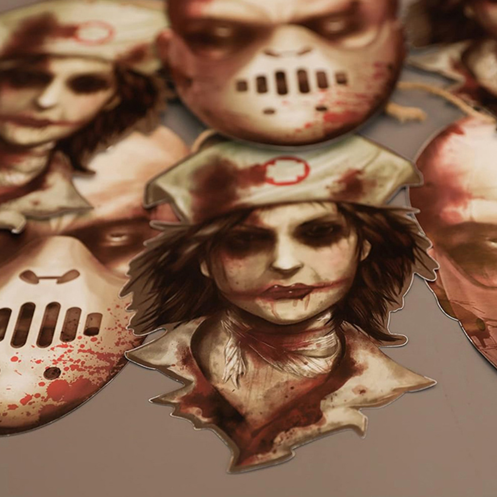 Shatchi Halloween Chopped Bloody Faces Garland Scary Horror Cut-Outs Bunting Banner 240cm Image 5