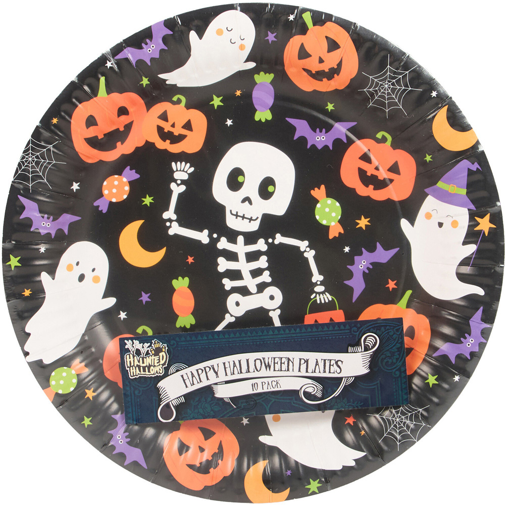 Pack of 10 Halloween Plates Image 3