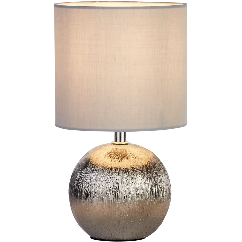 Lighting Collection Silver Ball Lamp Image 3
