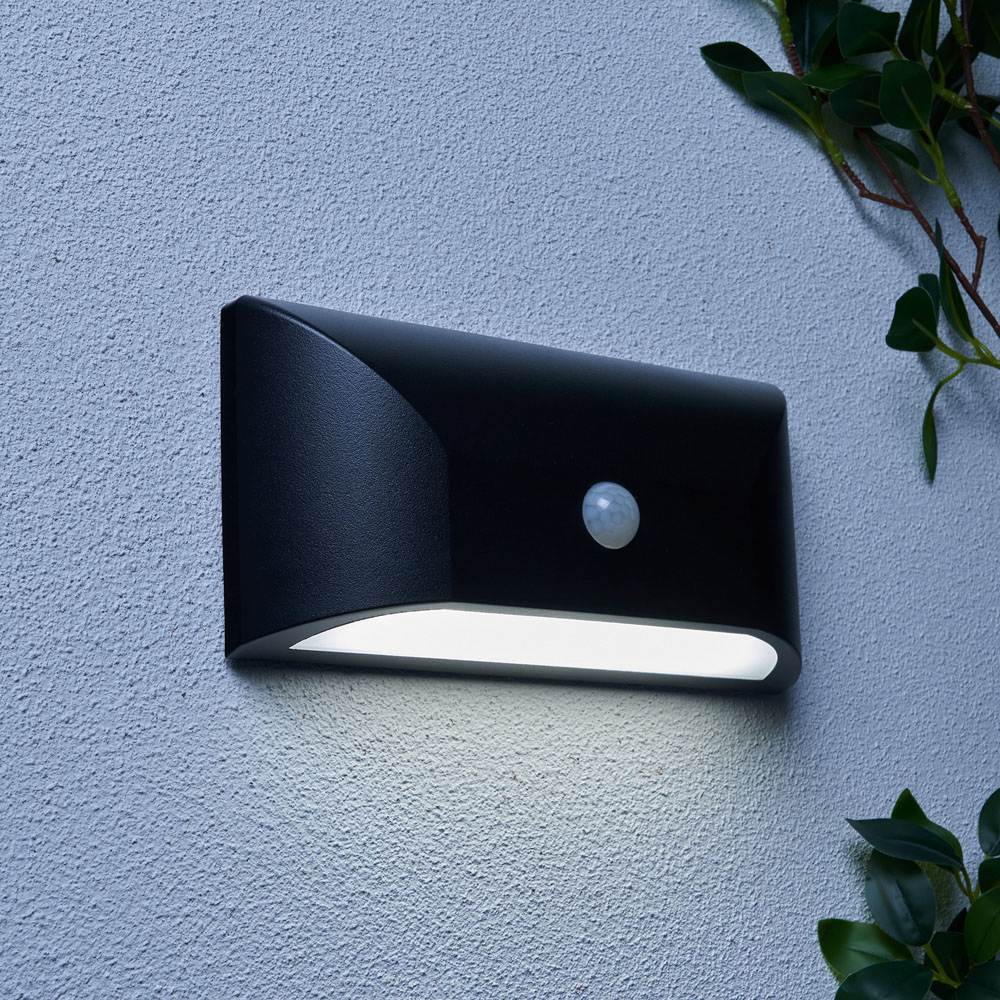 Coast Poul Black IP65 LED Wall Downlight with PIR Sensor Image 2