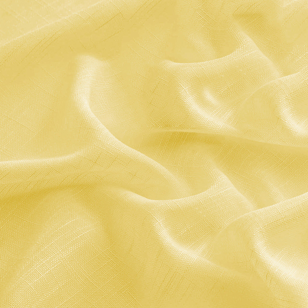Velosso Riva Plain Ochre Slot Top Voile Panel Curtain 150 x 137cm Image 3