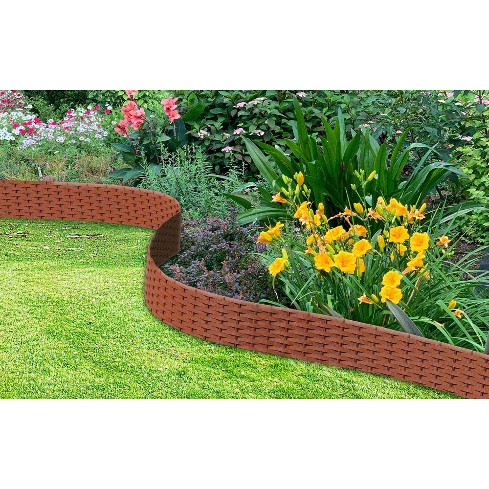 Avilo 70 x 34cm 4 Pack Flexible Faux Rattan Garden Fence Image 2