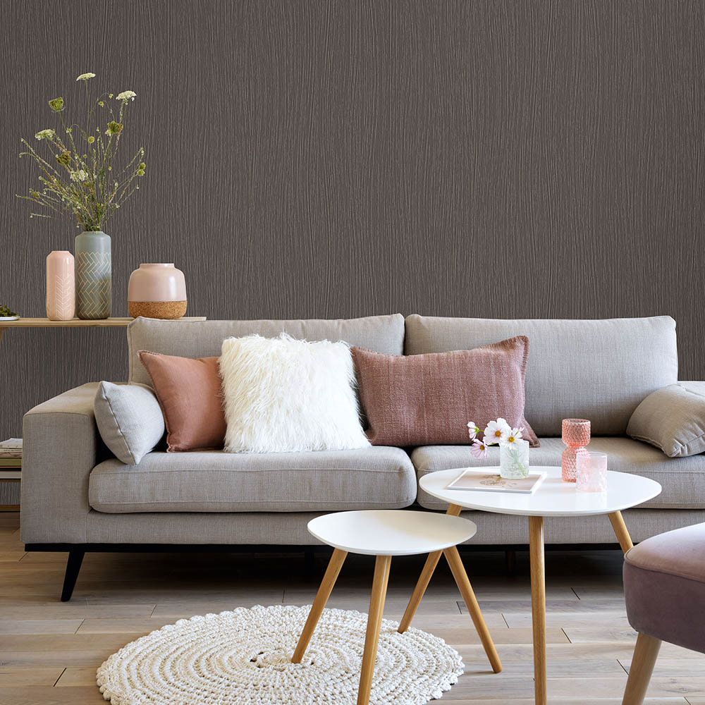 Erismann Linear Metallic Textured Black and Gold Wallpaper Image 3