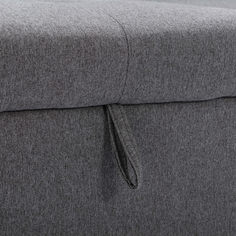 Furniture Online Newport 3 Seater Grey Corner Sofa Bed with Storage Image 7