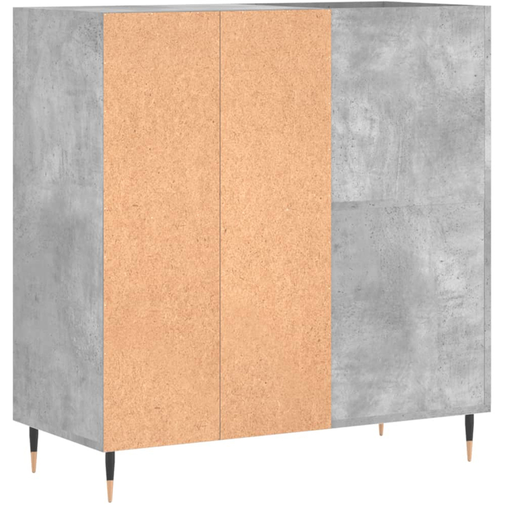 vidaXL 3 Shelf Concrete Grey Record Cabinet Image 6