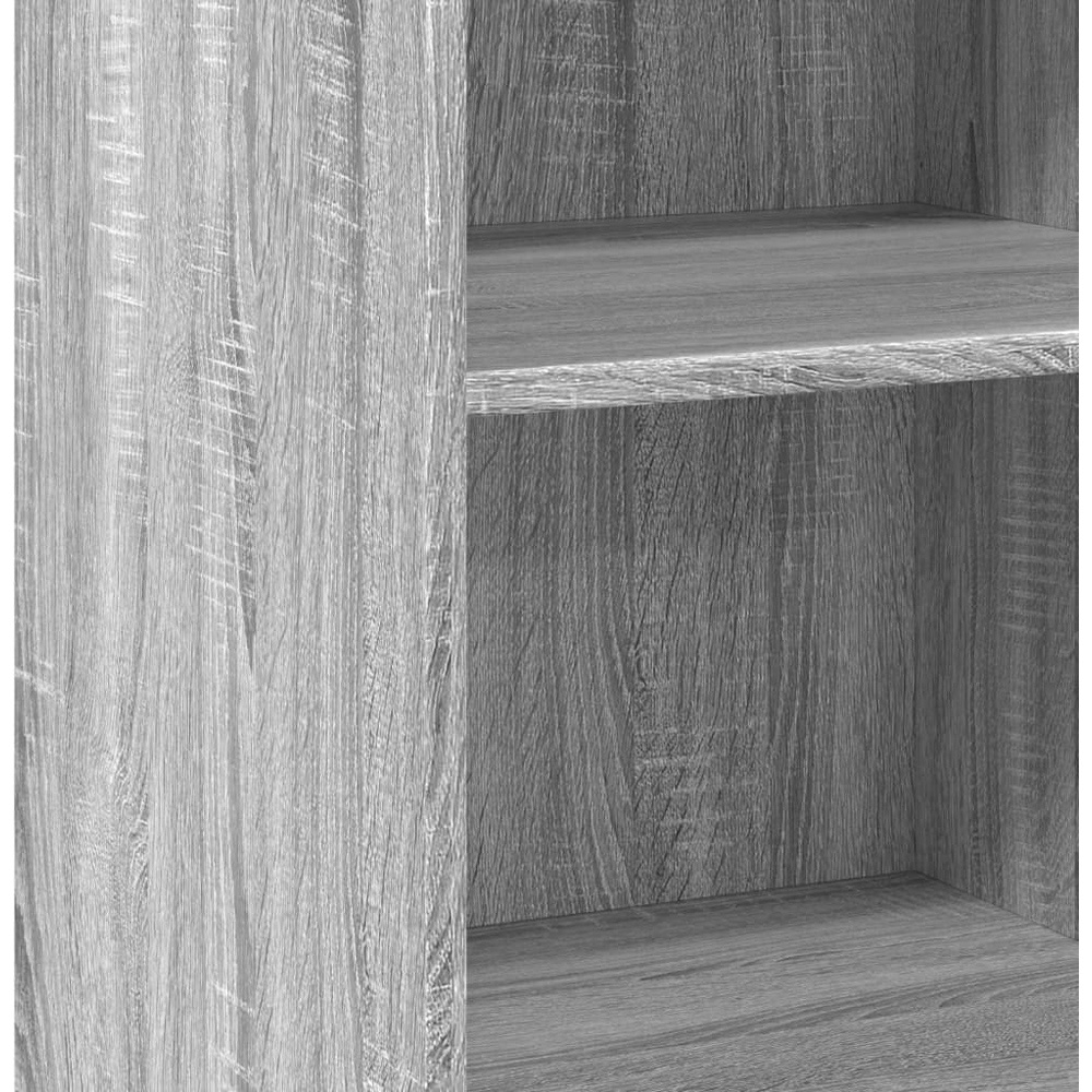 vidaXL 3 Shelf Grey Sonoma Wooden Sideboard Image 5