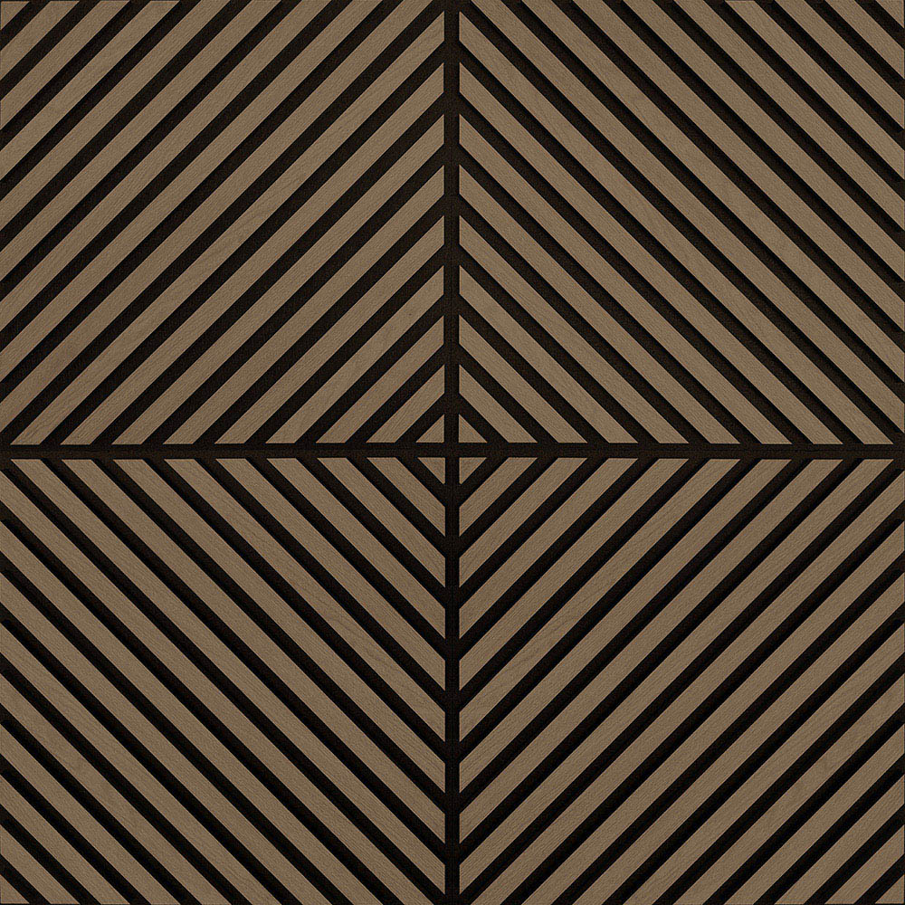 Tuscan Chevron Walnut PVC Wrapped Acoustic Wall Tile Image 3