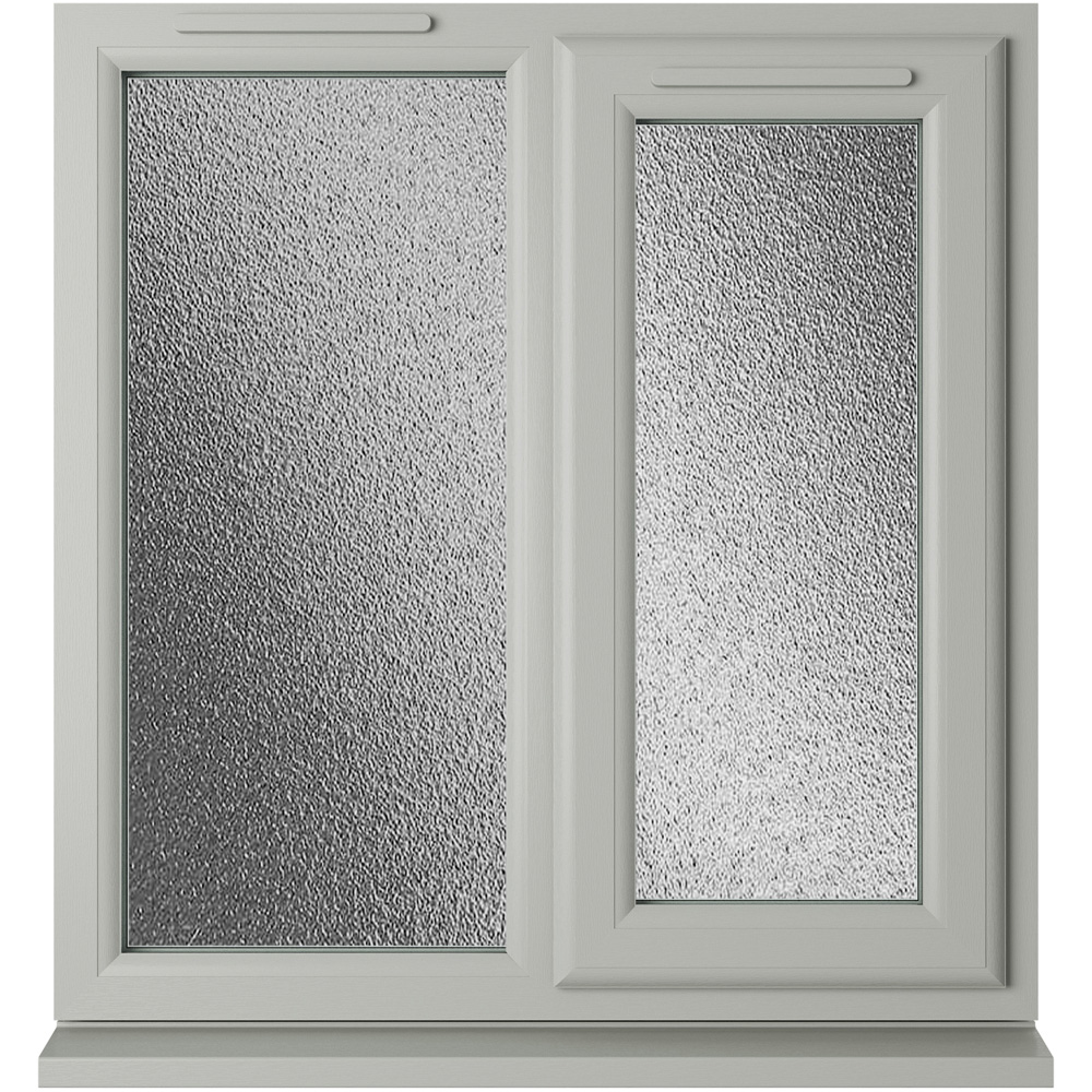 Crystal Agate and White RH Side Hung Next to a Fixed Obscure Triple Glazed Window 905 x 965mm Image 1