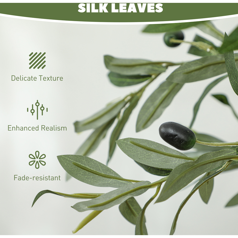 Portland Faux Potted Silk Olive Indoor Artificial Tree 150cm Image 5