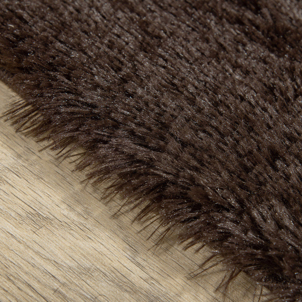 HOMCOM Brown Fluffy Area Rug Shaggy Carpet for Living Room, Bedroom, 90x150cm Image 7