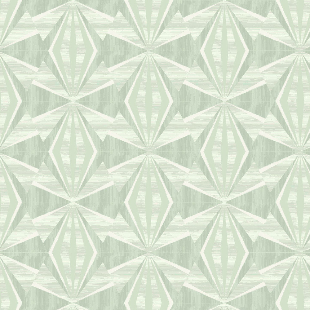 Hoopla Walls Sunray Diamond Mint Green Non Woven Wallpaper Image 1
