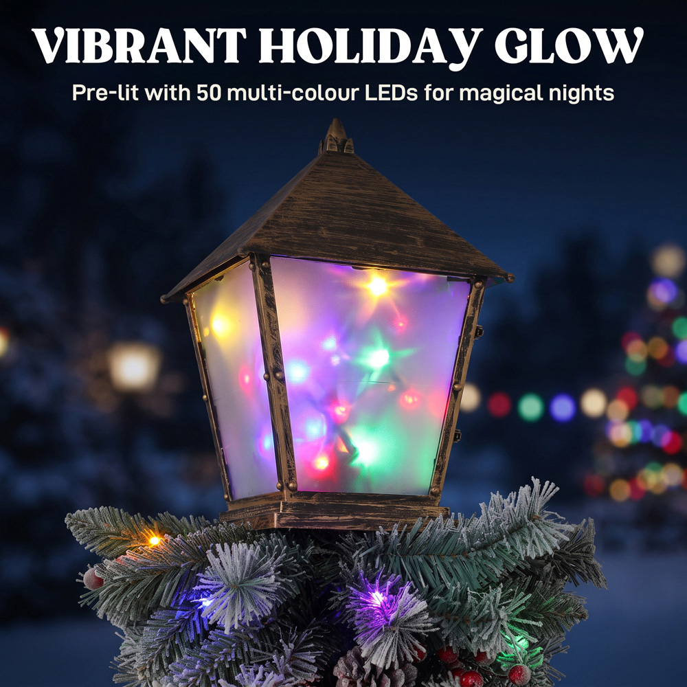 Outsunny 50 Multicolour LED Street Lamp Post Tree Outdoor Christmas Decoration 5ft Image 8