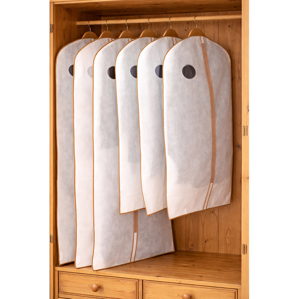Avilo Clear Clothes Cover with Zipper 6 Pack Image 2