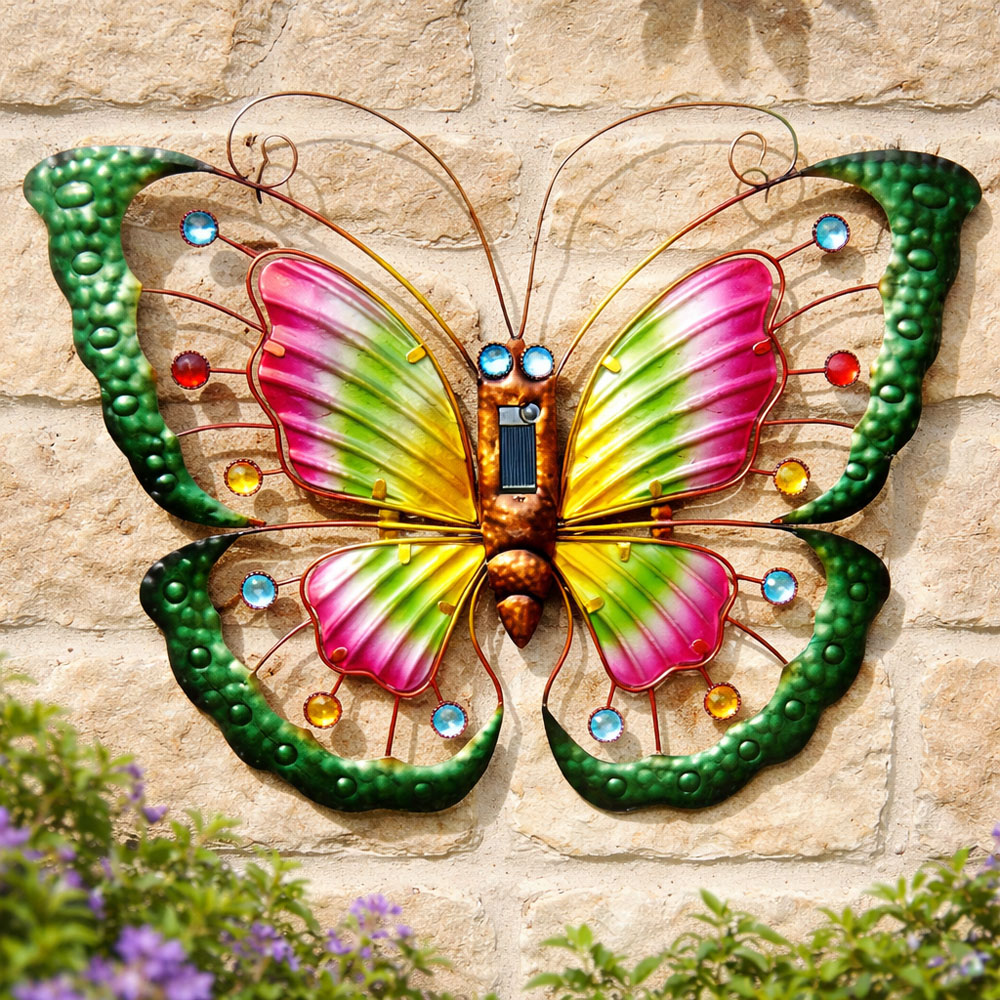 Avilo Wall-Mounted Butterfly Solar Garden Light Image 2