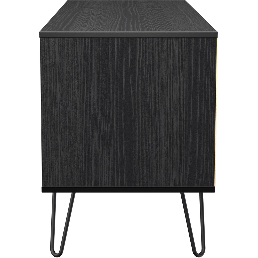 Crowndale Harlequin 4 Drawer Black Ash Bed Box Ready Assembled Image 4