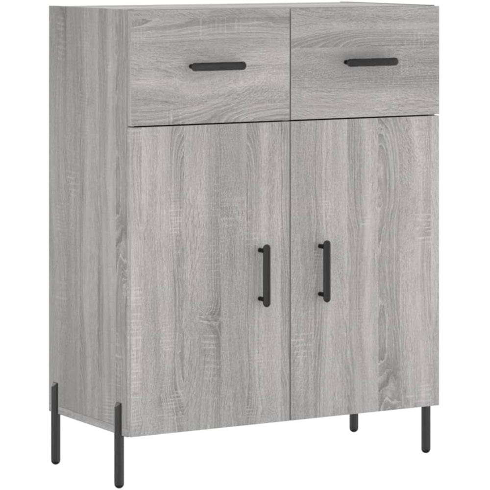 vidaXL 4 Door 2 Drawer Grey Sonoma Highboard Image 7