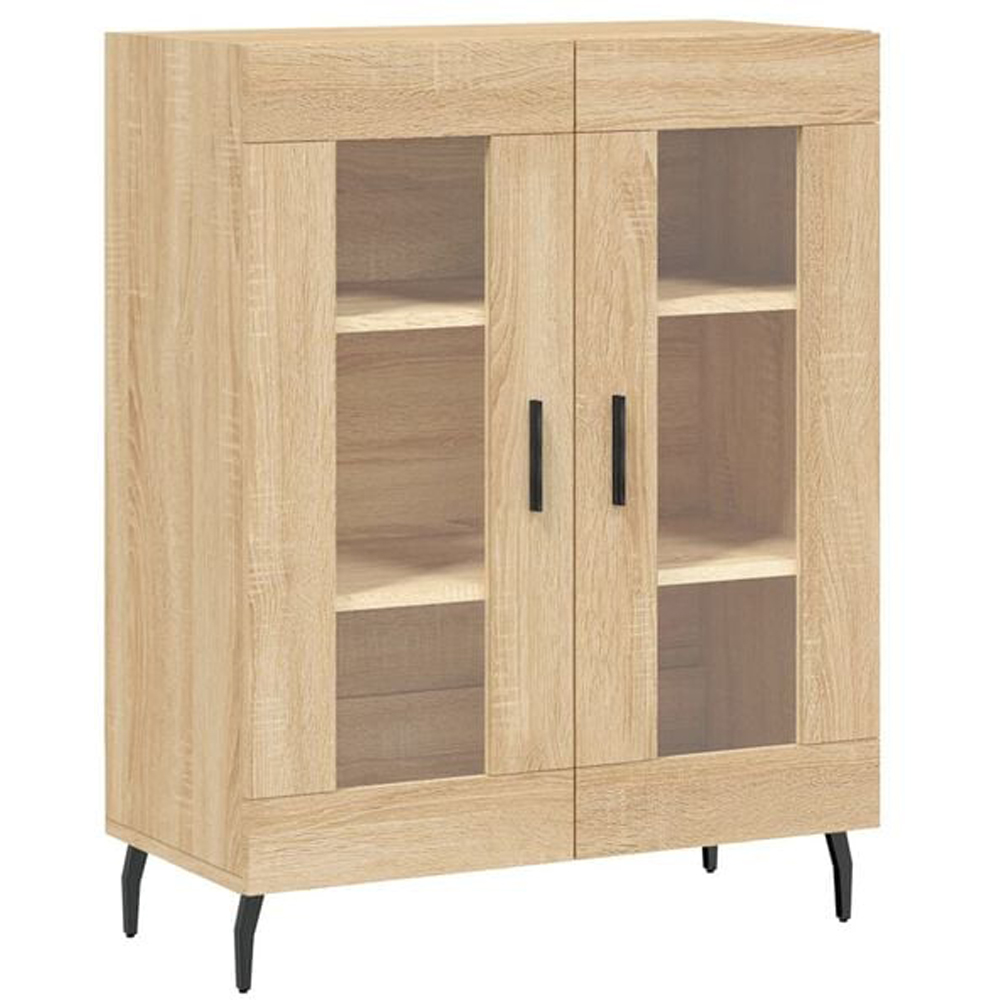 vidaXL 4 Glass Door Sonoma Oak Highboard Image 4