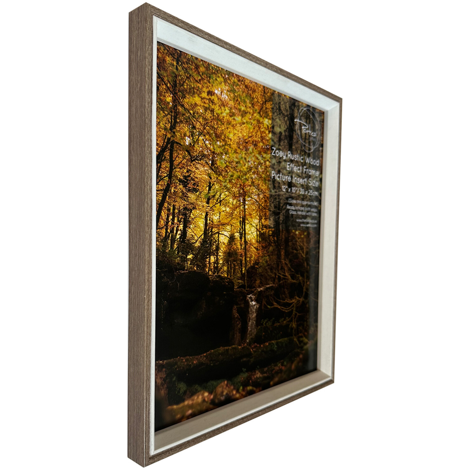 Zoey Rustic Wood Effect Frame - Brown / 12x10in Image 2