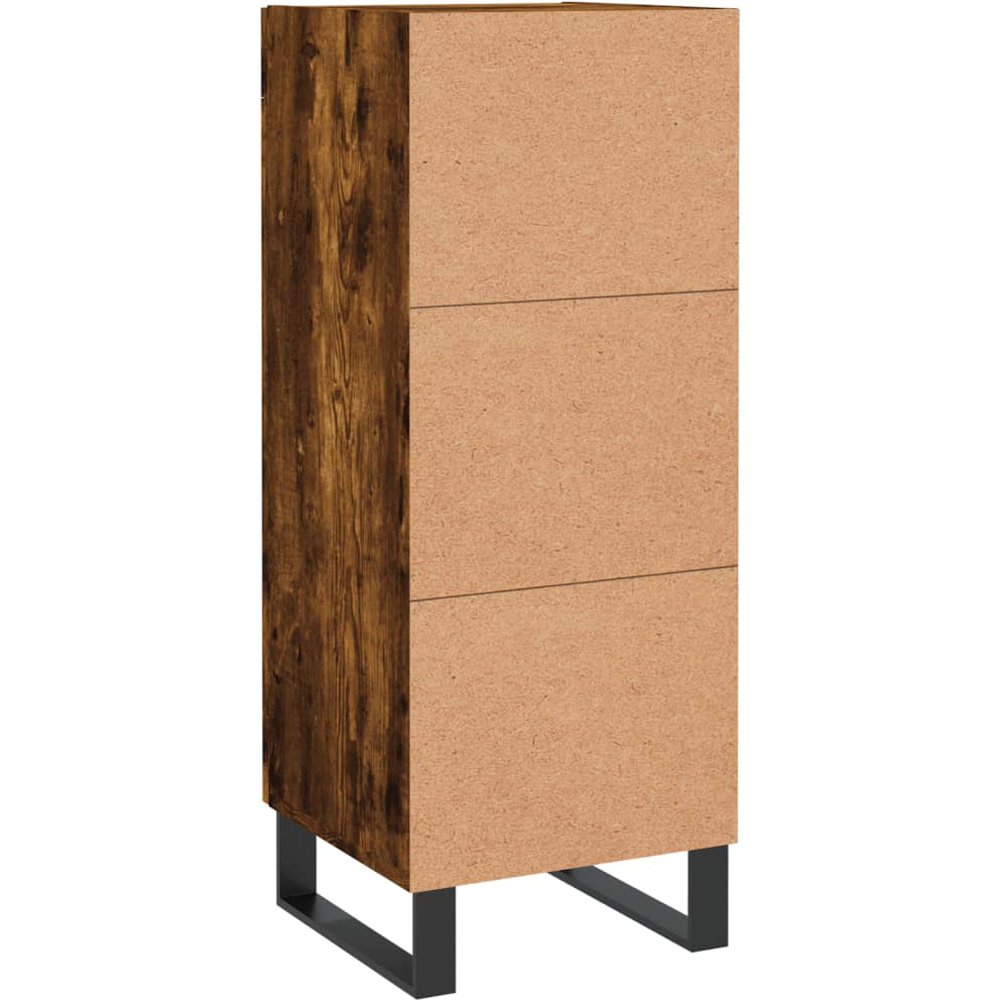 vidaXL Single Door Smoked Oak Sideboard Image 5