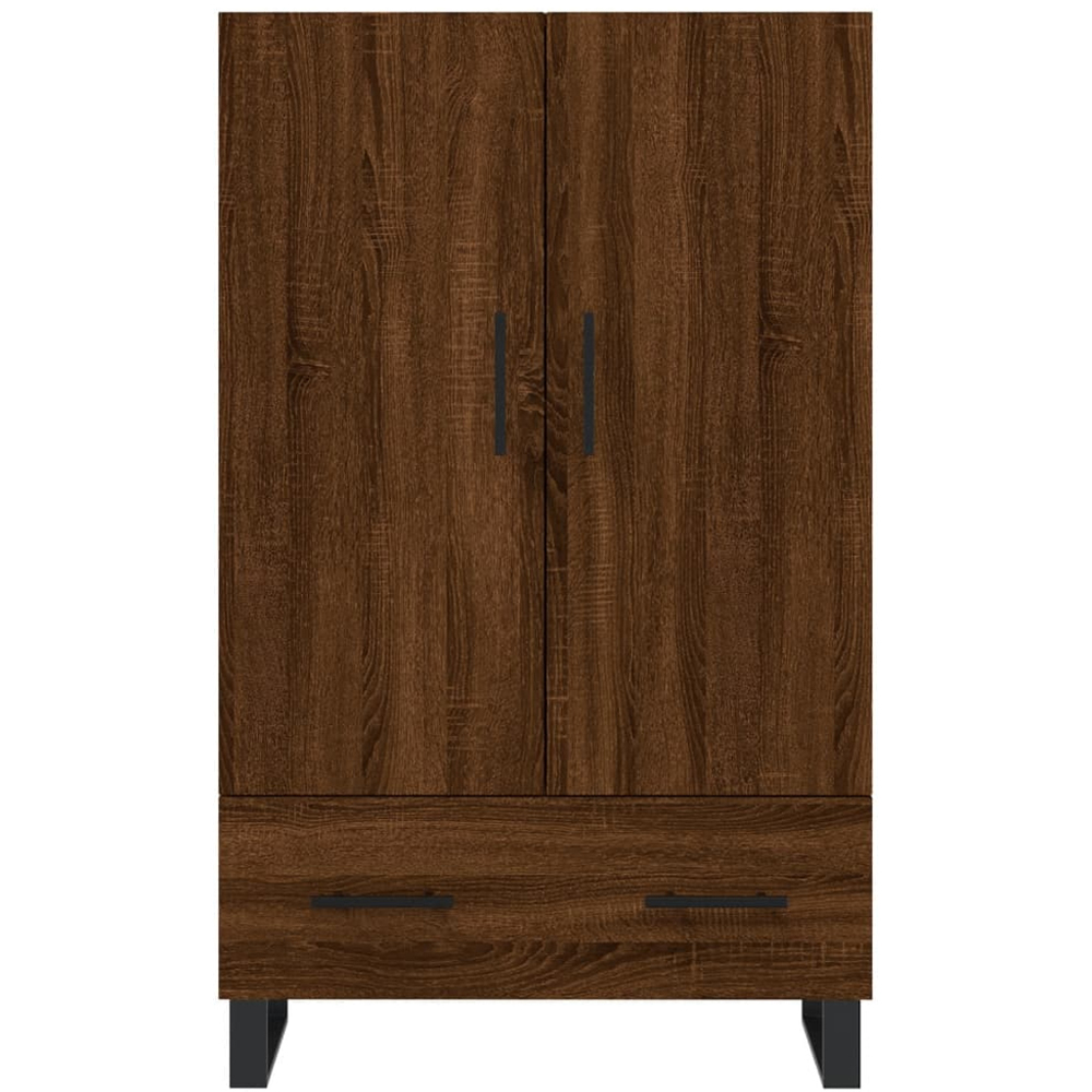 vidaXL 2 Door Single Drawer Brown Oak Highboard Image 6