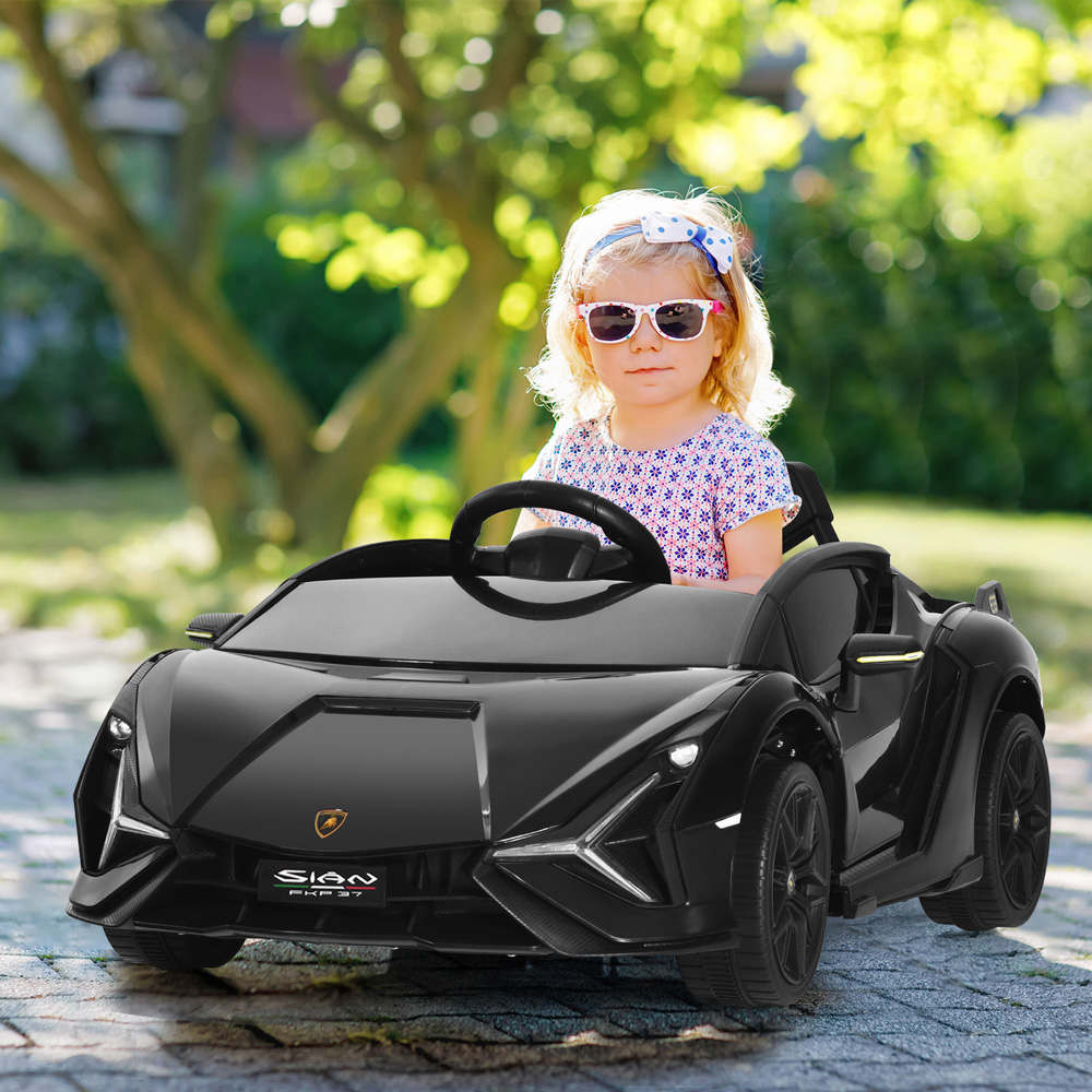 Costway Kids Black Electric Ride On Car with Remote Control 12V Image 2