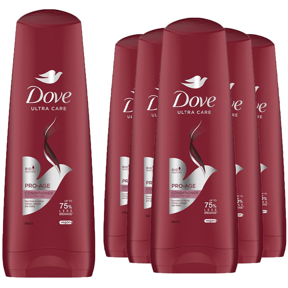 Dove Pro-Age Brittle and Damaged Hair Nourishing Conditioner 350ml 6 Pack Image 1