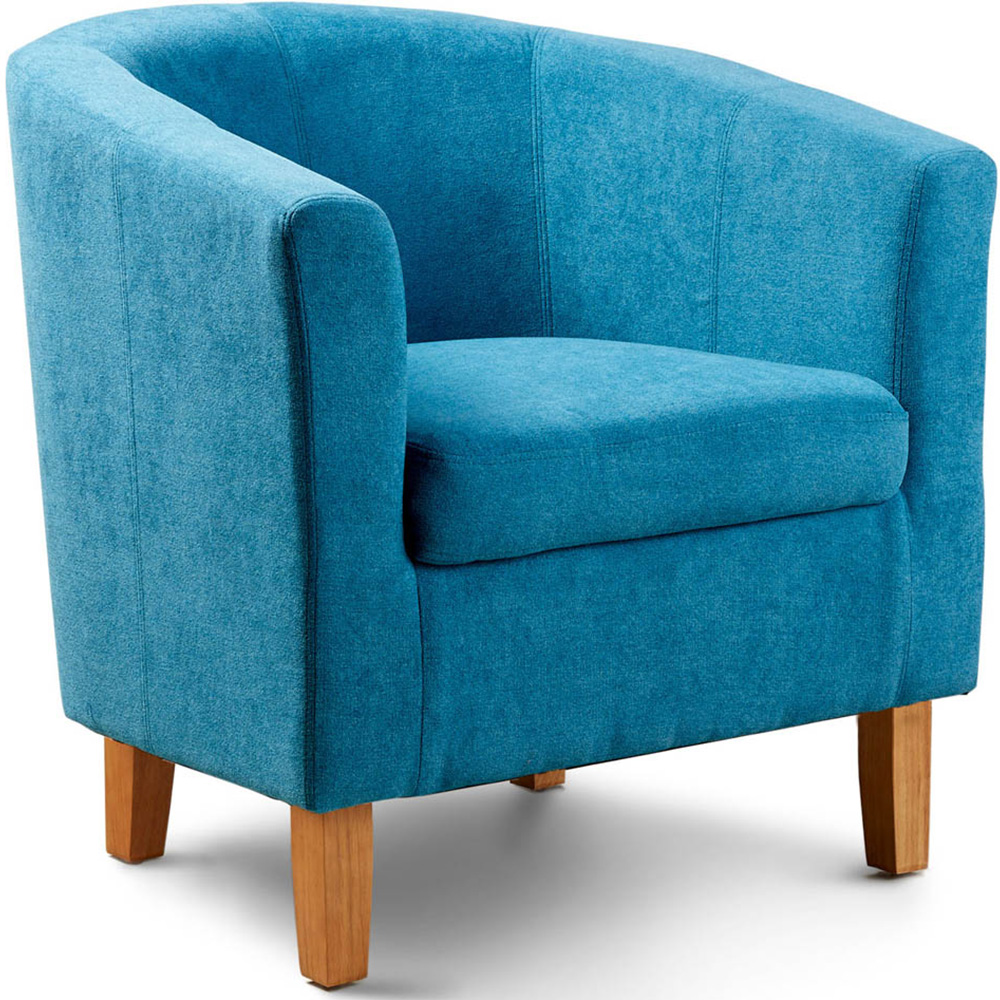 Home Source Bedford Teal Padded Tub Chair Image 2