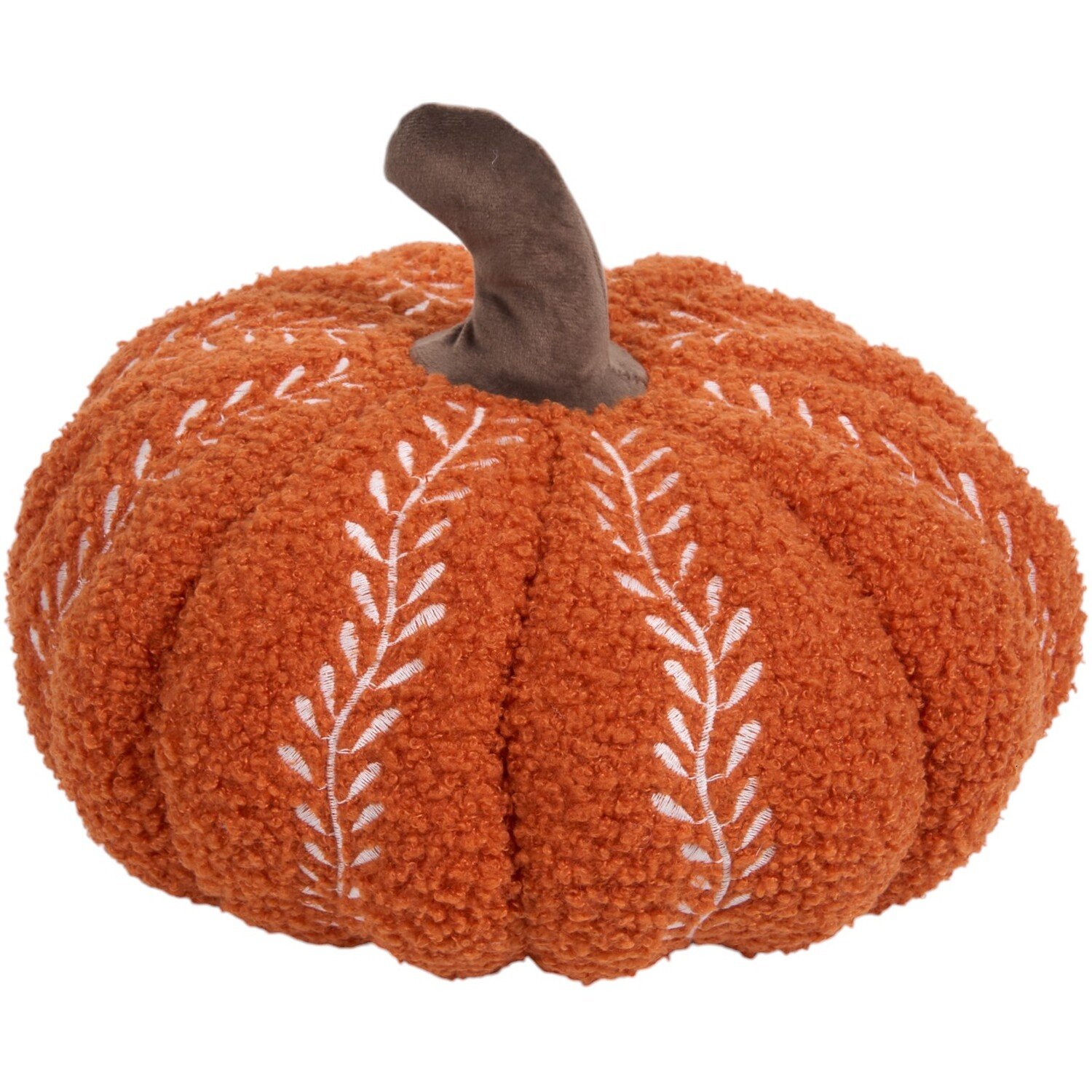 Pumpkin Embroidered Cushion Orange Image 1