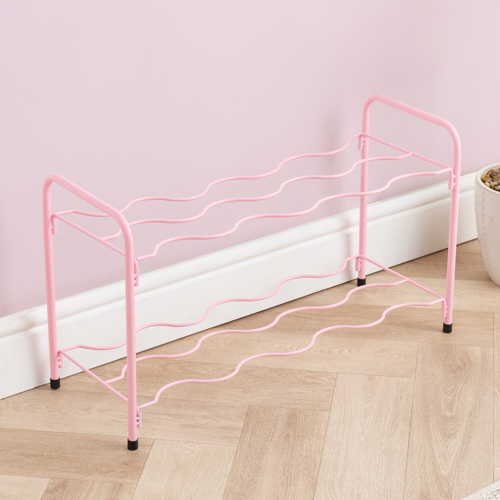 Wavy 2 Tier Shoe Rack Image 8