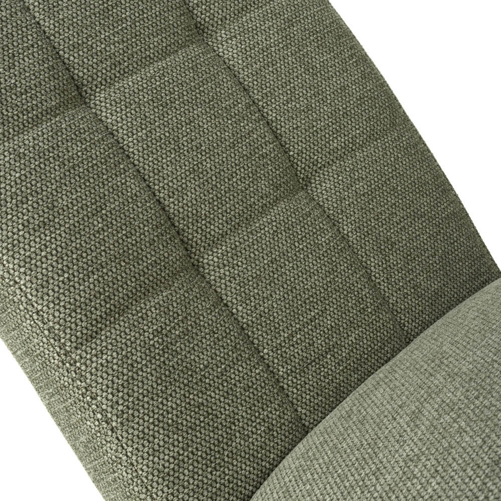 Portland Harlow Olive Weave Black Legs Waffle Back Dining Chair Image 8