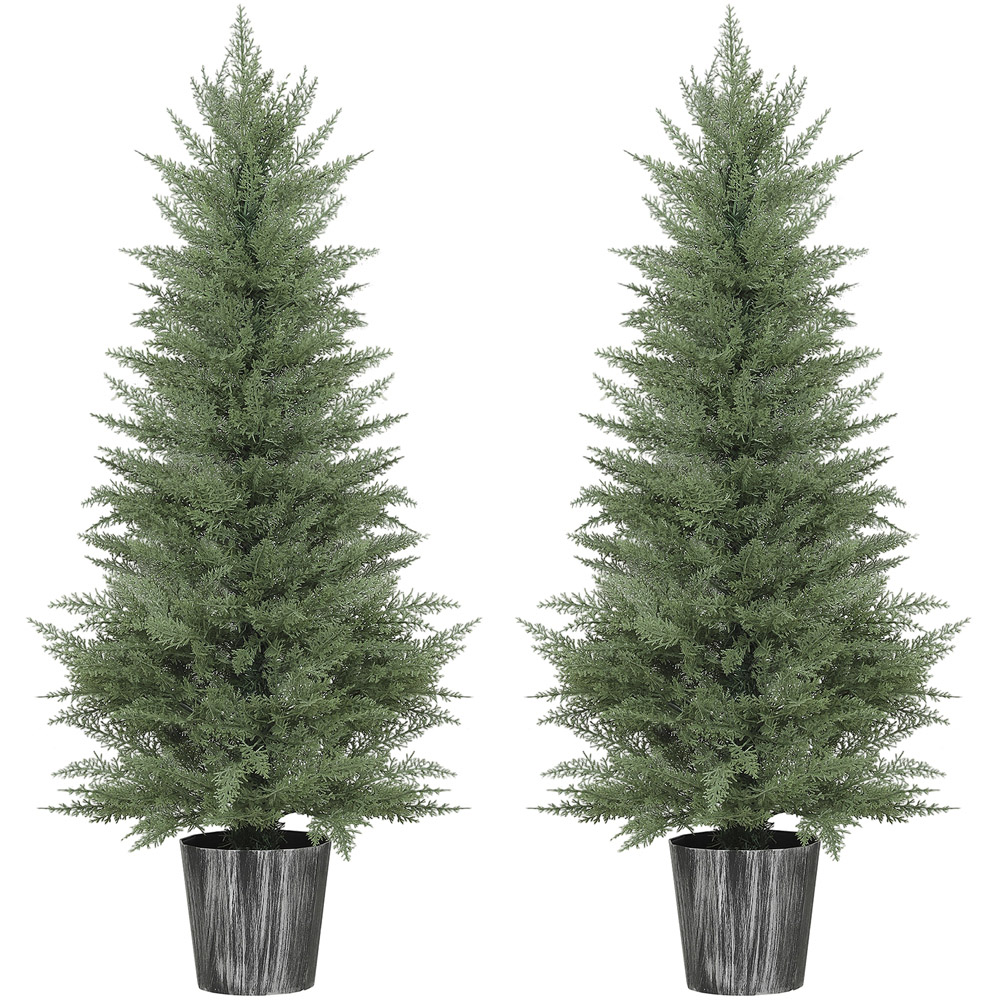 Portland Cypress Artificial Plant in Pot 4.5ft 2 Pack Image 1