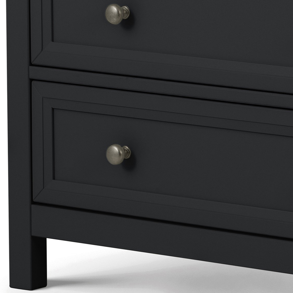 Julian Bowen Maine 3 Drawer Anthracite Wide Chest of Drawers Image 4