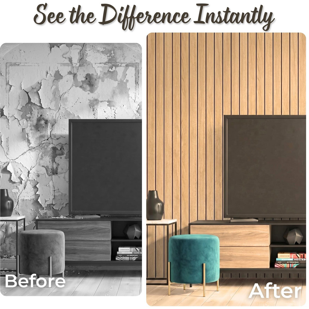Walplus Sandy Wood Grain Texture Wall Sticker 260 x 40cm Image 6