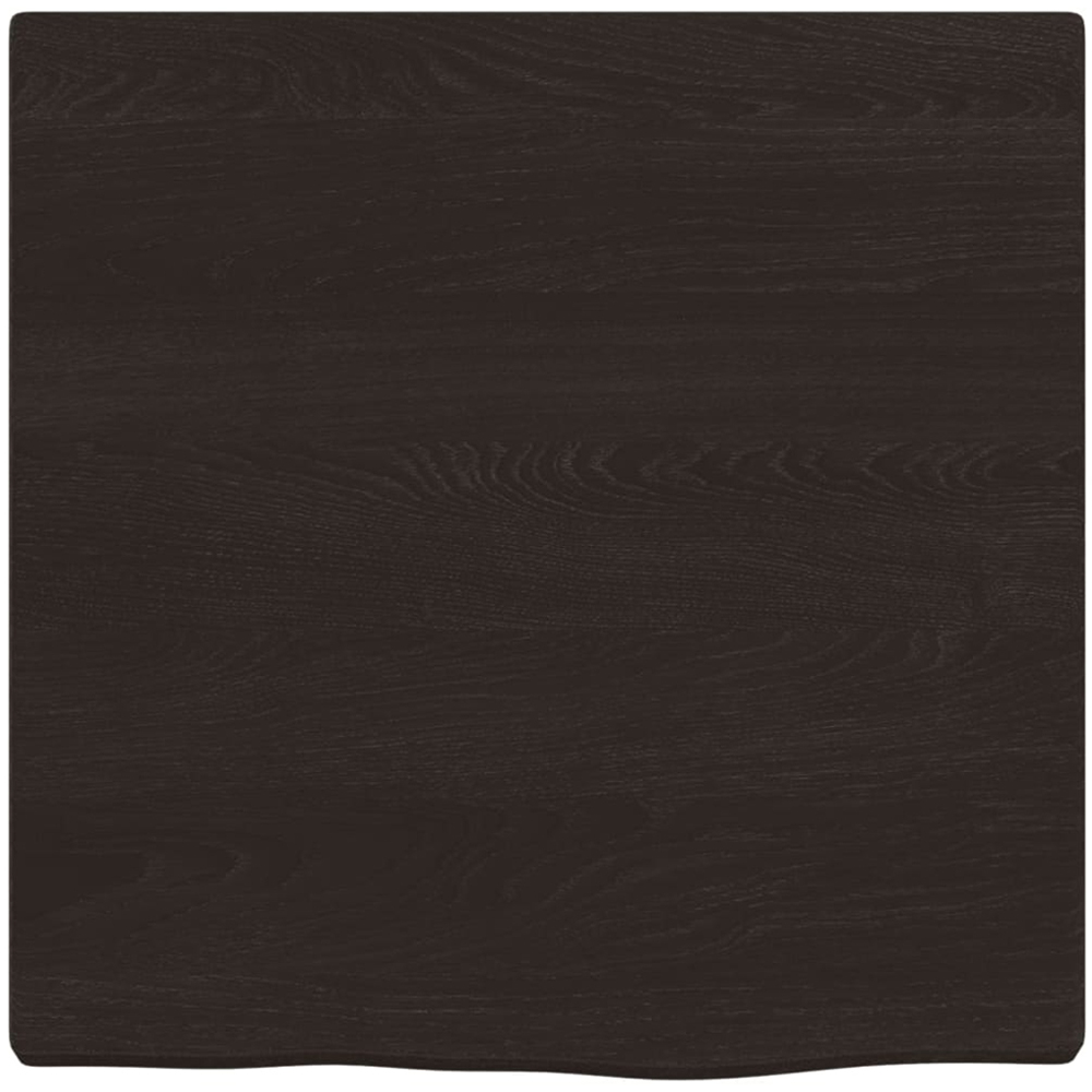 vidaXL 40cm Dark Brown Treated Solid Oak Wood Floating Wall Shelf Image 3