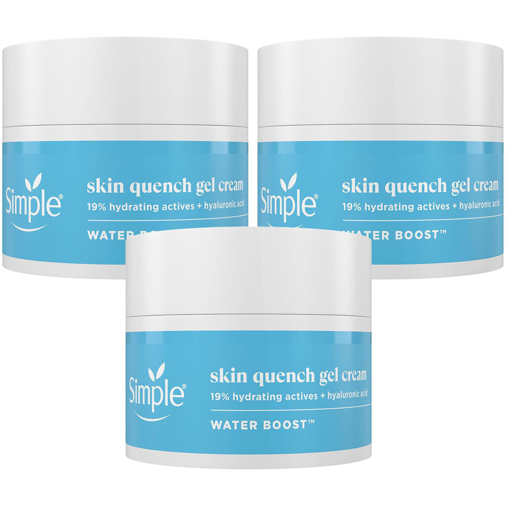 Simple Water Boost Skin Quench Sleeping Gel Cream with Minerals 50ml 3 Pack Image 1