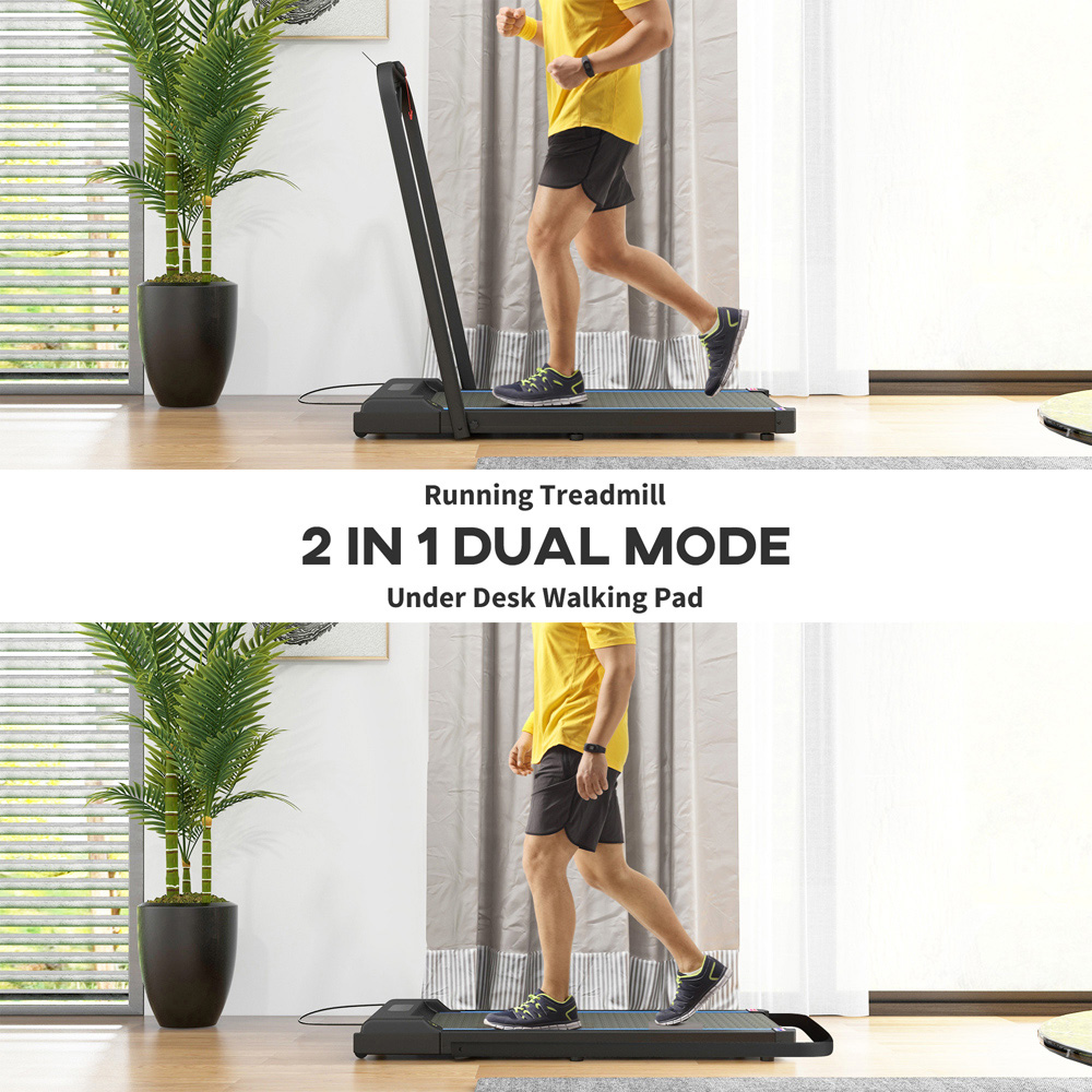 SPORTNOW Blue Foldable Walking Pad with LED Display Image 5