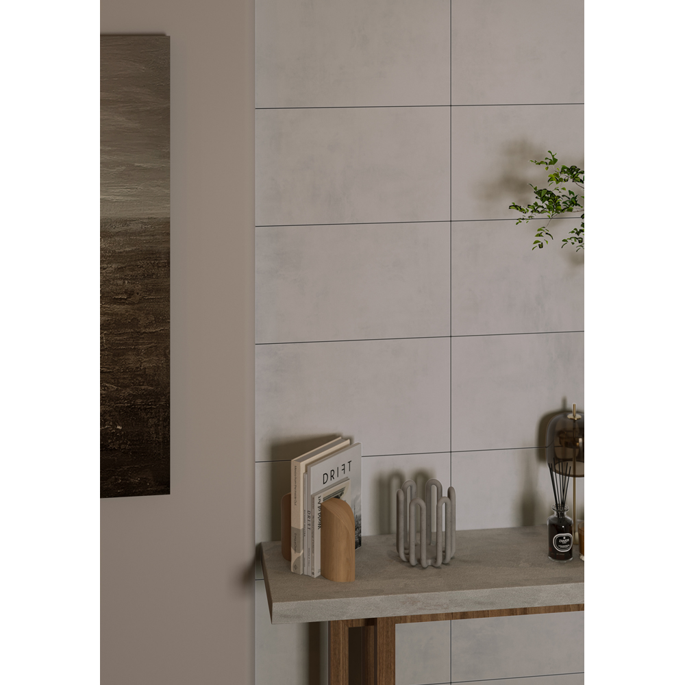 Bien Beton Wave Grey Ceramic Wall Tile 300 x 600mm 9 Pack Image 8