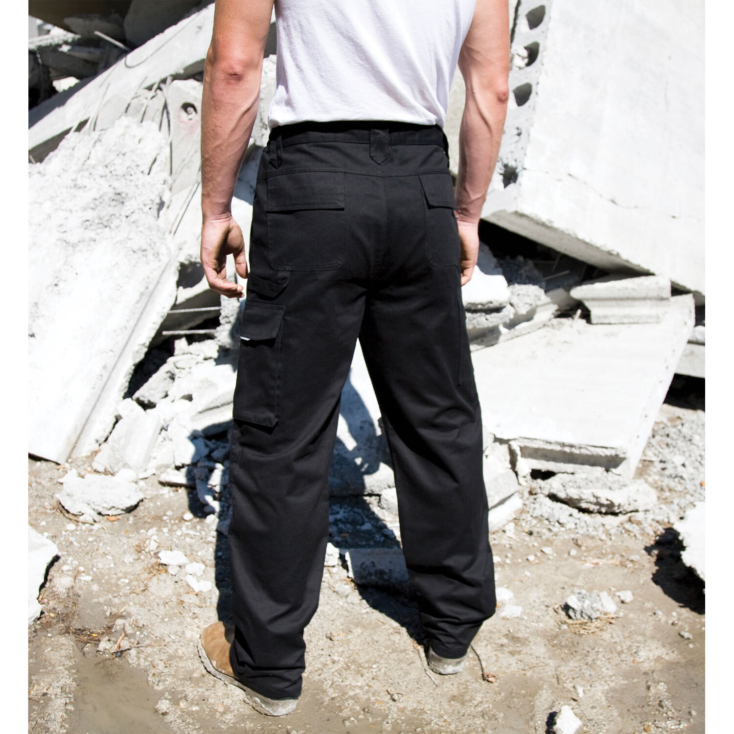 Work-Guard Black 38R Result Action Trousers Image 3