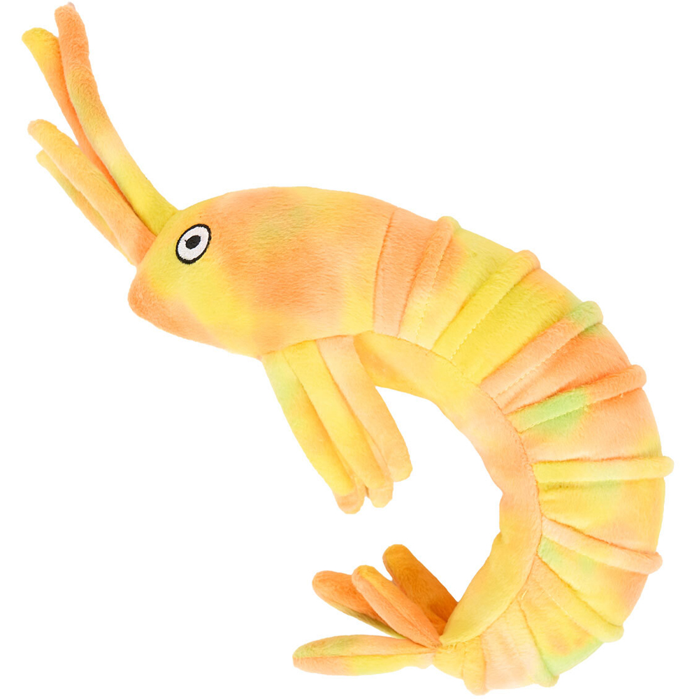 Tough Prawn Treater Dog Toy Yellow Image 1