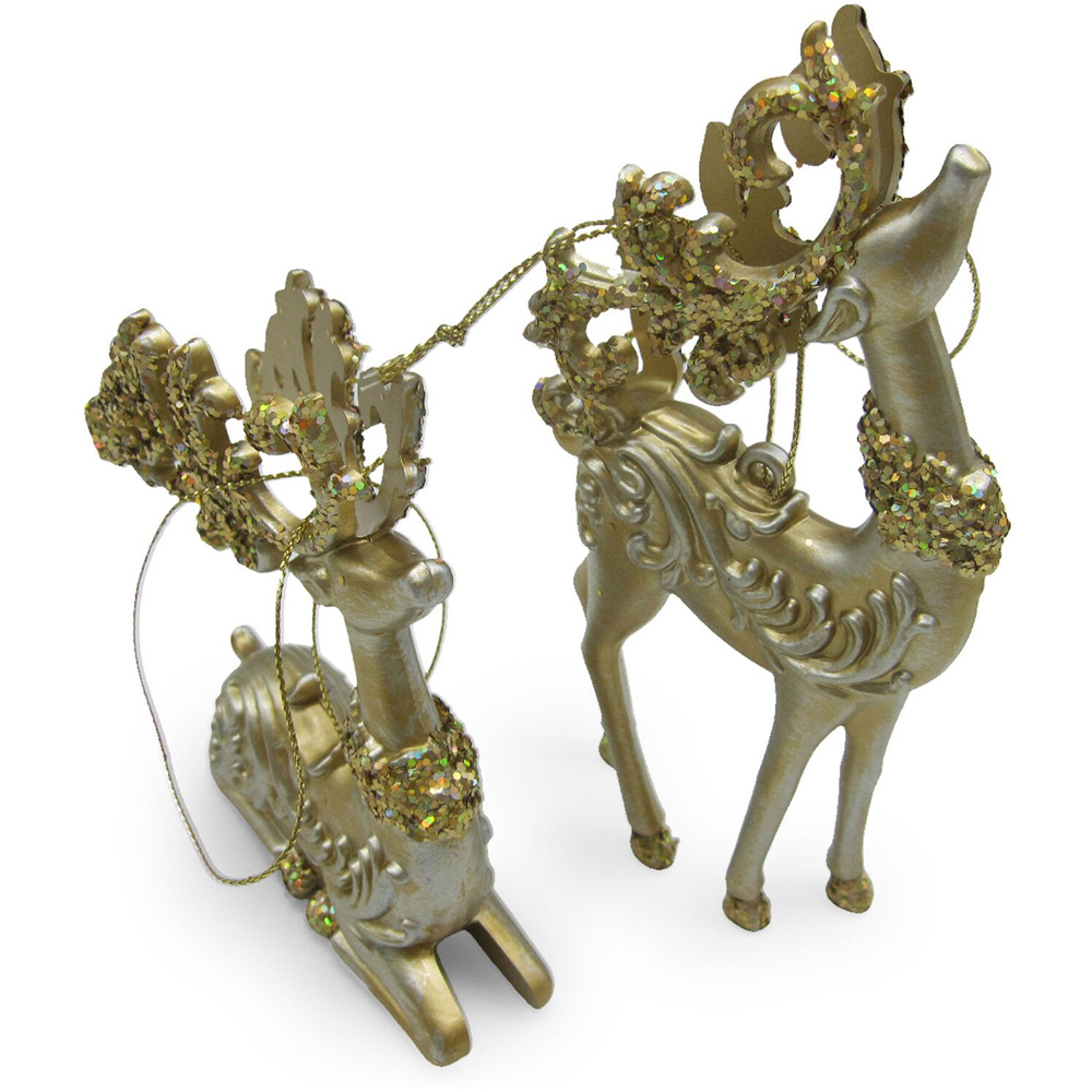 Antique Gold Reindeer Gold Image 3