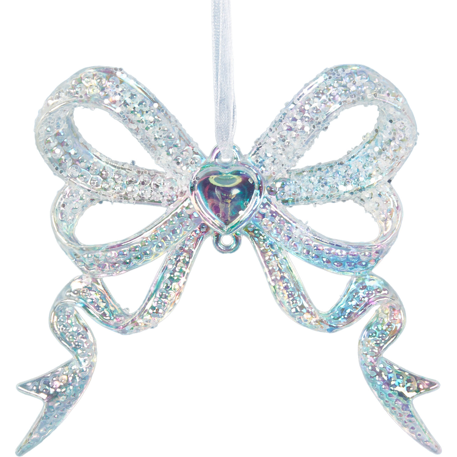 Set of 2 Hanging Iridescent Bows Image 2