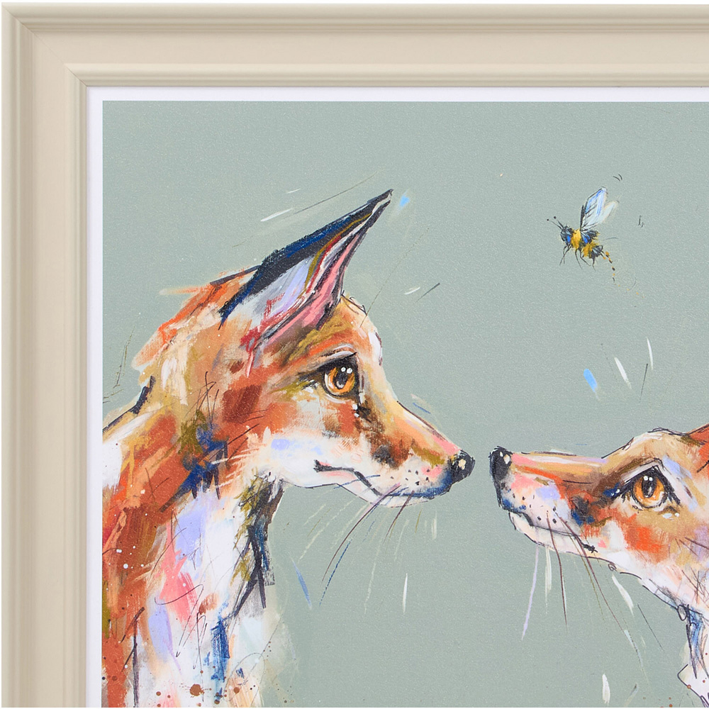 Just Bee-ing Together Foxes Framed Print Image 3
