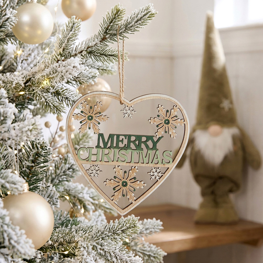Merry Christmas Sage Hanging Decoration - Green Image 9
