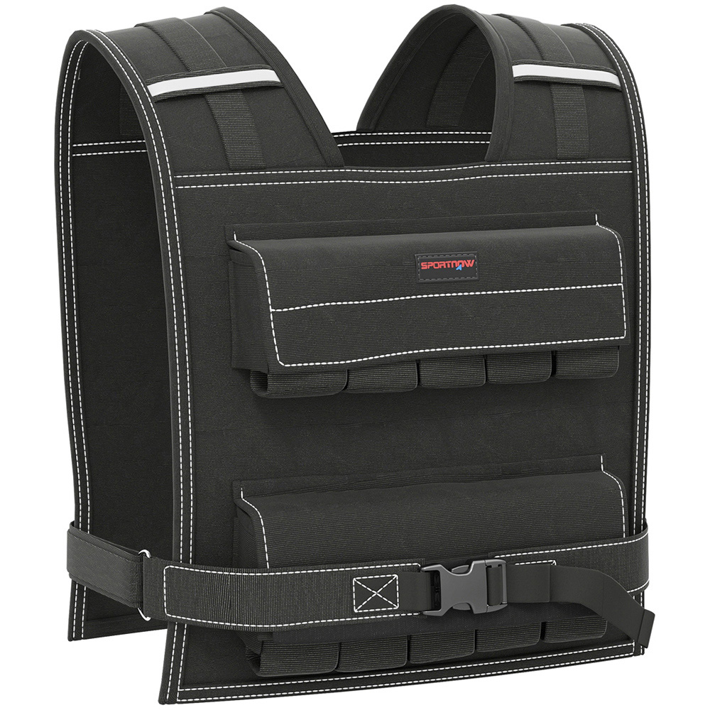 HOMCOM 20kg Adjustable Running Weighted Vest with 20 Metal Weights Image 1