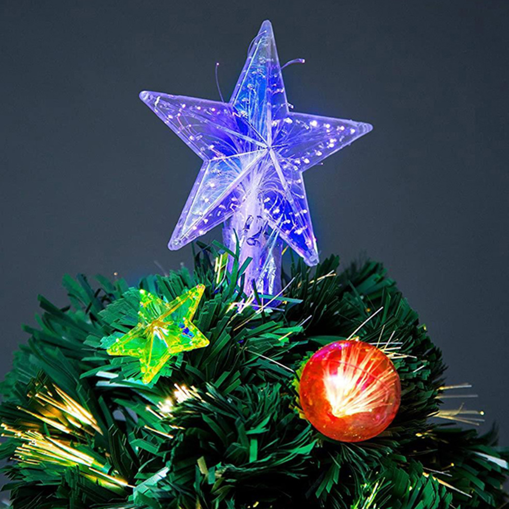 Shatchi Baubles and Stars Fibre Optic Artificial Christmas Tree 2ft Image 2
